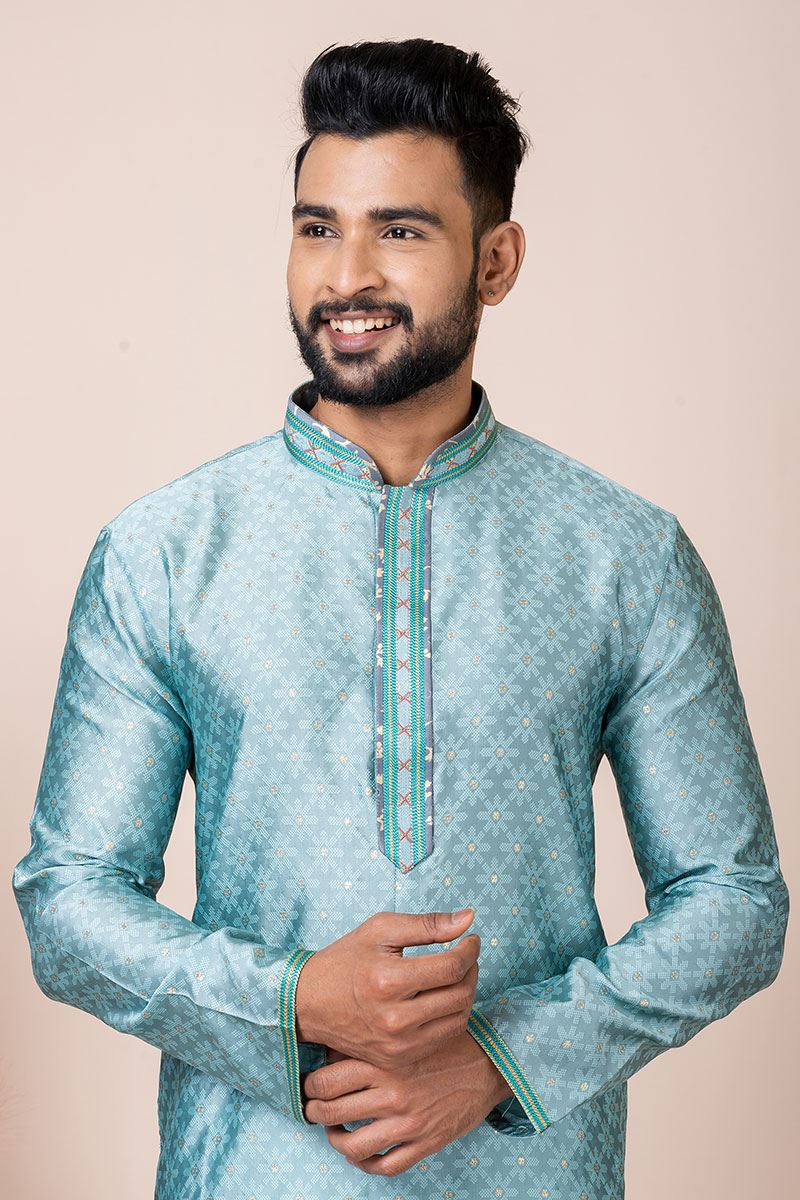 Royal Sea Green Designer Kurta Pyjama Set for Engagement, Reception, Festivals, and Party
