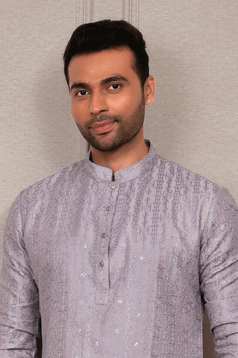 Charming Purple Designer Kurta Pant Set for Engagement, Reception, and Festival