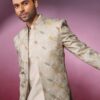 Charming Cream Designer 3-Piece Men’s Suit for Party, Engagement, and Reception