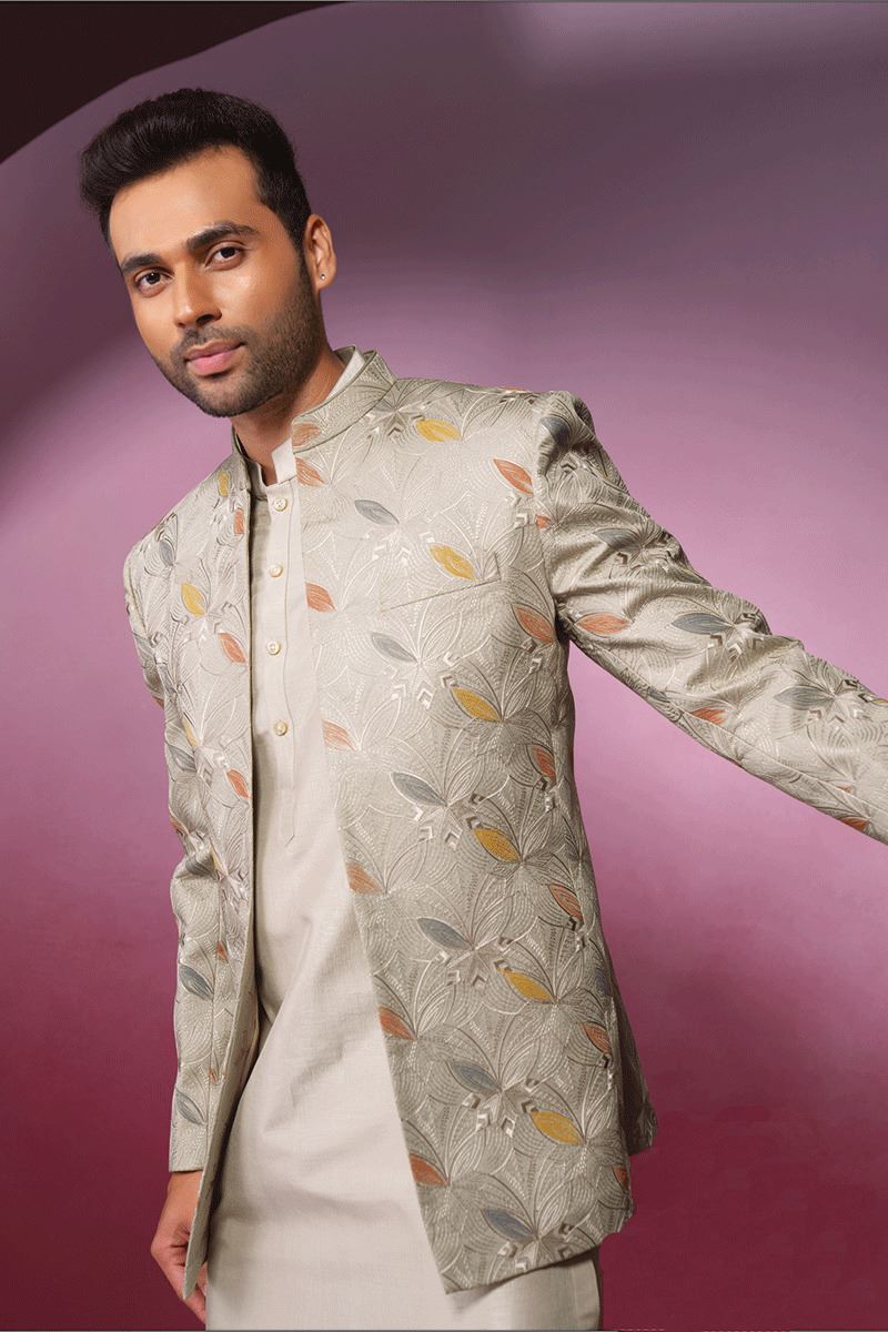 Charming Cream Designer 3-Piece Men’s Suit for Party, Engagement, and Reception