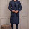 Exquisite Navy Blue Designer 3-Piece Men’s Suit for Reception, Wedding, and Festivals