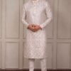 Appealing Light Peach Designer Kurta Pant Set for Engagement and Reception