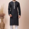 Dashing Black Designer Kurta Pyjama Set for Party