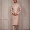 Spectacular Peach Designer 3-Piece Men’s Suit for Engagement, Reception, and Party