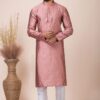 Aesthetic Dark Peach Designer Kurta Pyjama Set for Engagement, Reception, Party, and Festivals