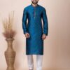 Charismatic Rama Green Designer Kurta Pyjama Set for Wedding, Reception, Party, and Festivals