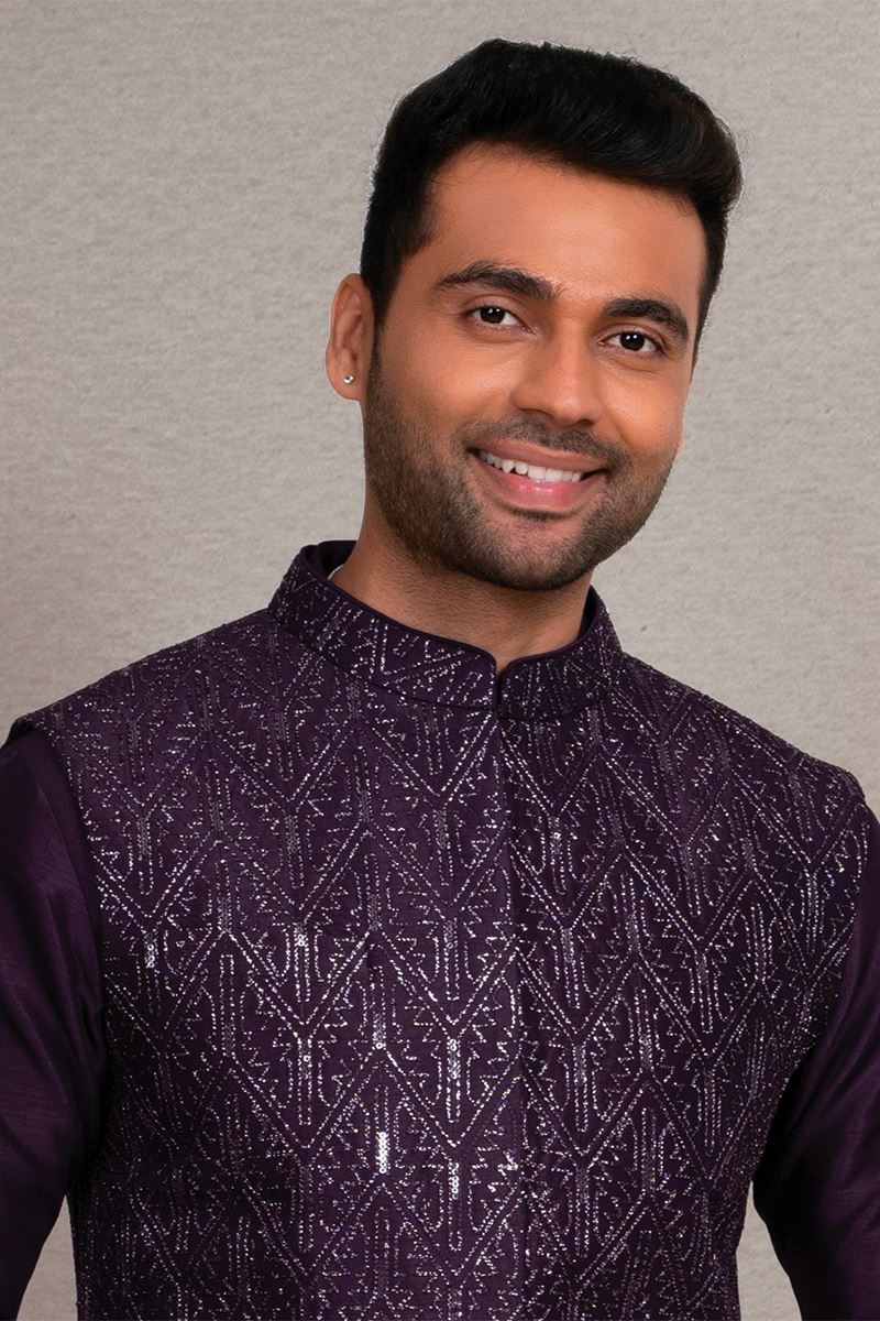 Aesthetic Dark Wine Designer 3-Piece Men’s Suit for Wedding, Engagement, Reception, and Party