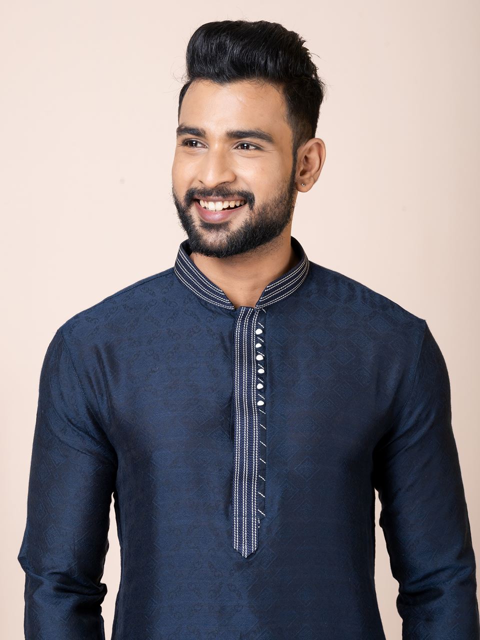 Spectacular Navy Blue Designer Kurta Pyjama Set for Wedding, Reception, Party, and Festivals