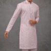 Stylish Light Pink Designer Kurta Pant Set for Engagement and Reception