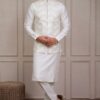 Elegant Off-White Designer 3-Piece Men’s Suit for Engagement, Reception, and Party