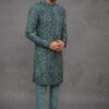 Marvelous Teal Blue Designer Kurta Pant Set for Party, Reception, and Festivals