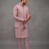 Vibrant Onion Pink Designer 3-Piece Men’s Suit for Engagement and Reception