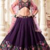 Marvelous Wine Designer Lehenga Choli for Engagement and Sangeet