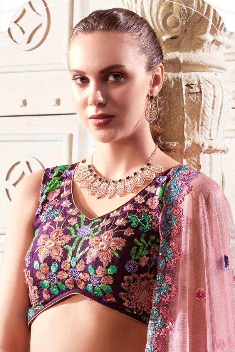 Marvelous Wine Designer Lehenga Choli for Engagement and Sangeet