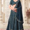 Exuberant Navy Blue Designer Lehenga Choli for Engagement and Sangeet