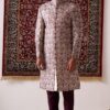 Awesome Cream Designer Nawabi Indo-Western Sherwani for Engagement, Wedding, and Reception