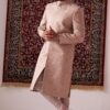 Marvelous Rose Gold Pink Designer Nawabi Indo-Western Sherwani for Engagement and Reception