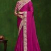 Captivating Habotai Silk Designer Saree for Wedding and Reception