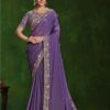 Breathtaking Habotai Silk Designer Saree for Engagement, Wedding, and Reception