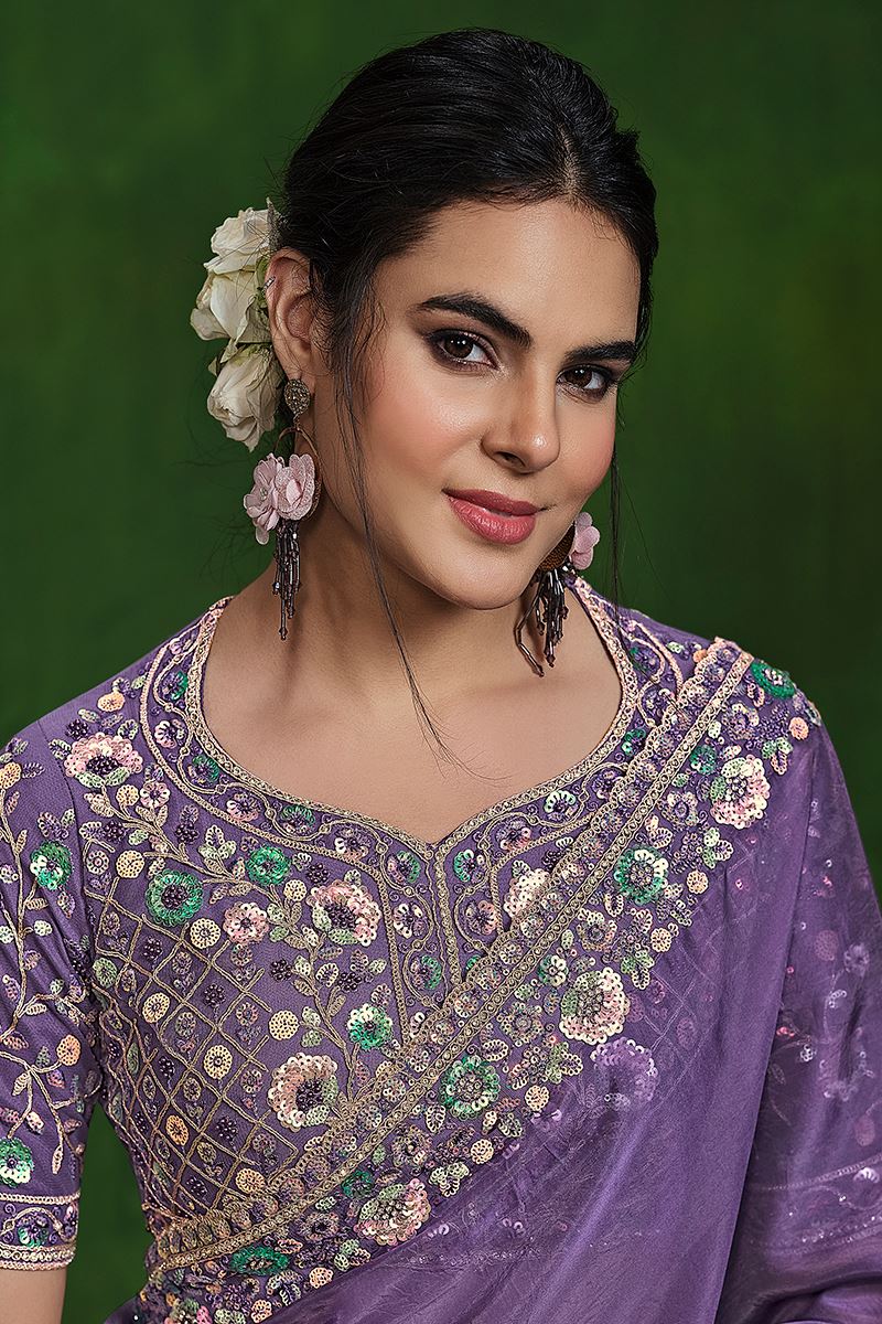 Breathtaking Habotai Silk Designer Saree for Engagement, Wedding, and Reception