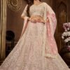 Charming Peach Designer Lehenga Choli for Engagement and Reception