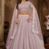 Exuberant Lavender Designer Lehenga Choli for Engagement and Reception