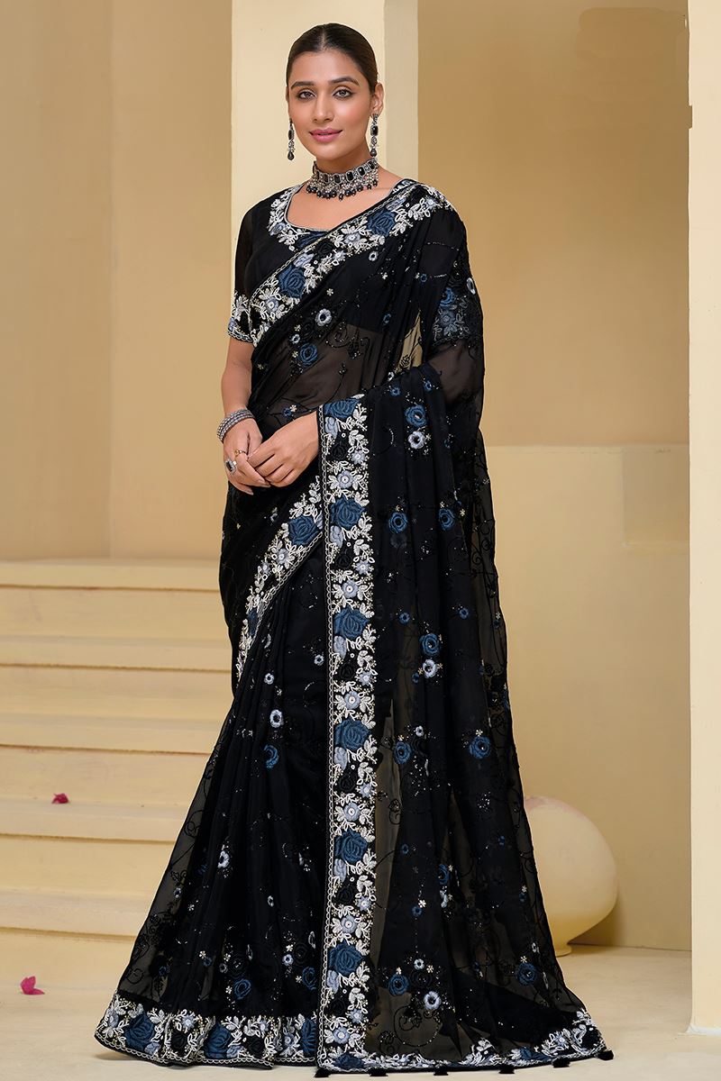 Aesthetic Banarasi Tuscany Designer Saree for Party