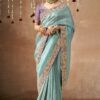 Impressive Tissue Dola Silk Designer Saree for Engagement, Party, and Festivals