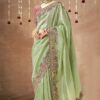 Gorgeous Tissue Dola Silk Designer Saree for Engagement, Reception, Party, and Festivals