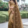 Heavenly Pure Viscose Tissue Jacquard Designer Saree for Wedding, Engagement, Reception, Party, and Festivals