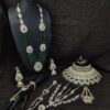 Classy Green Designer Wedding Necklace Set for Wedding, Reception, and Mehendi