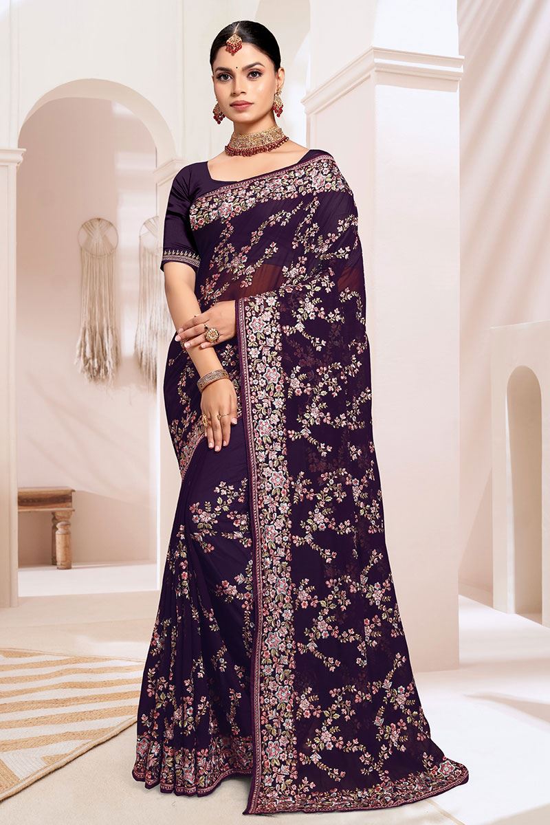 Trendy Georgette Designer Saree for Party