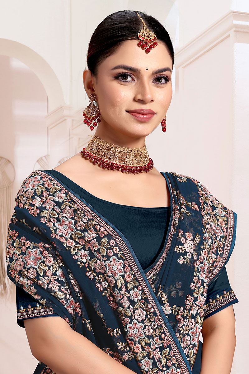 Appealing Georgette Designer Saree for Party