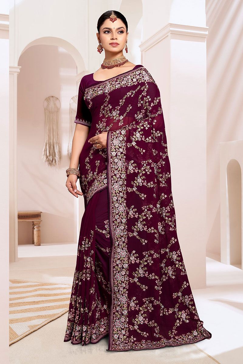 Flawless Georgette Designer Saree for Party
