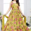 Fascinating Yellow Georgette Designer Anarkali Suit for Haldi, Party, and Festivals