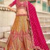 Classy Pink and Brown Designer Lehenga Choli for Wedding and Reception