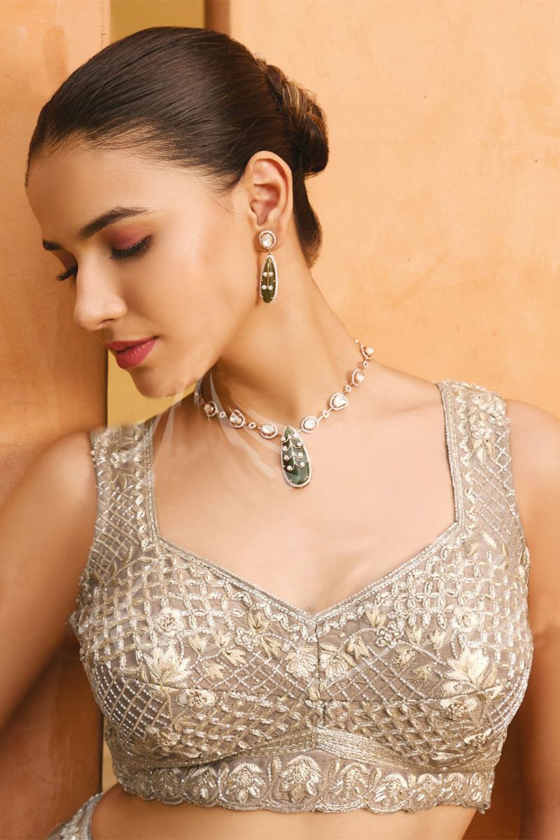 Charming Designer Indo-Western Lehenga Choli for Engagement and Reception