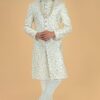 Amazing Cream Designer Men’s Sherwani for Engagement and Wedding