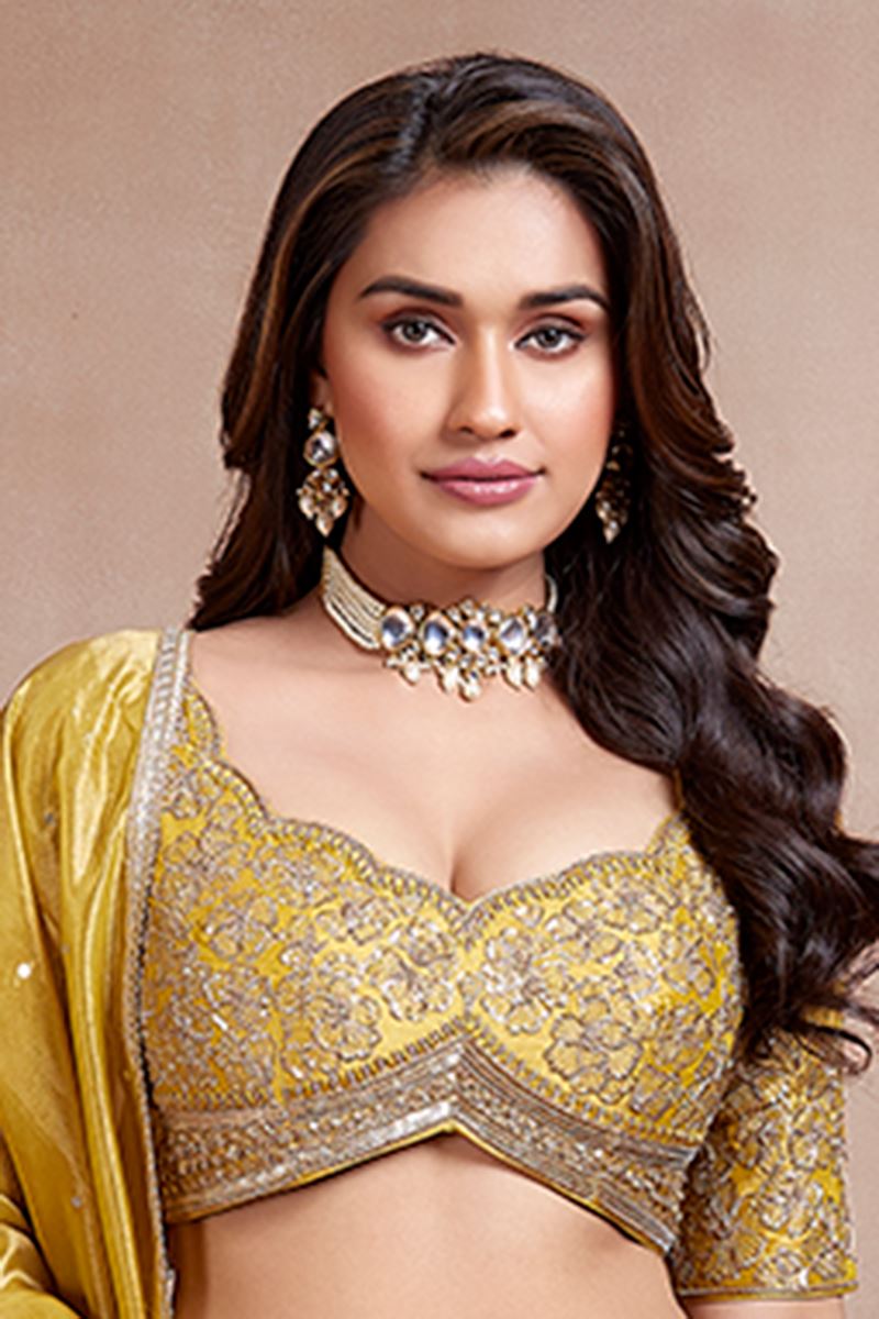 Beautiful Yellow Designer Lehenga Choli for Haldi, Festivals, and Party
