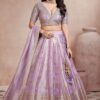 Artistic Lavender Designer Wedding Lehenga Choli for Engagement and Reception