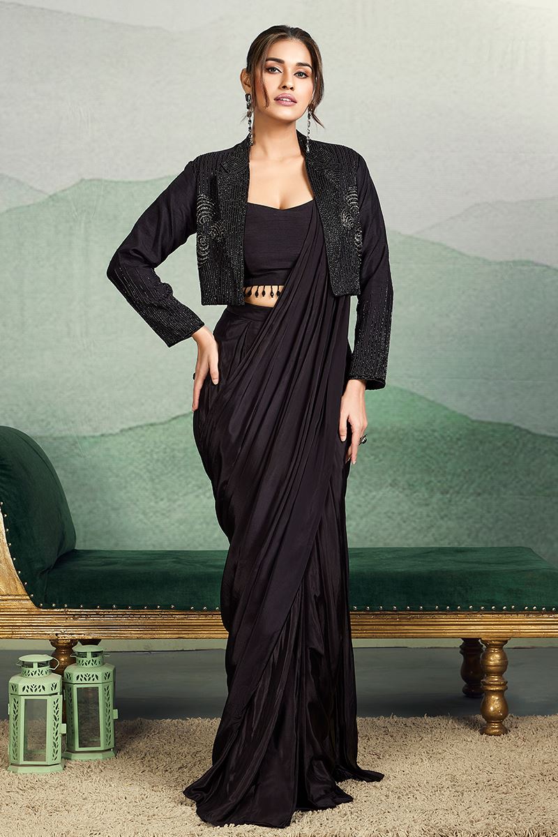 Fascinating Georgette Designer Saree for Party and Reception