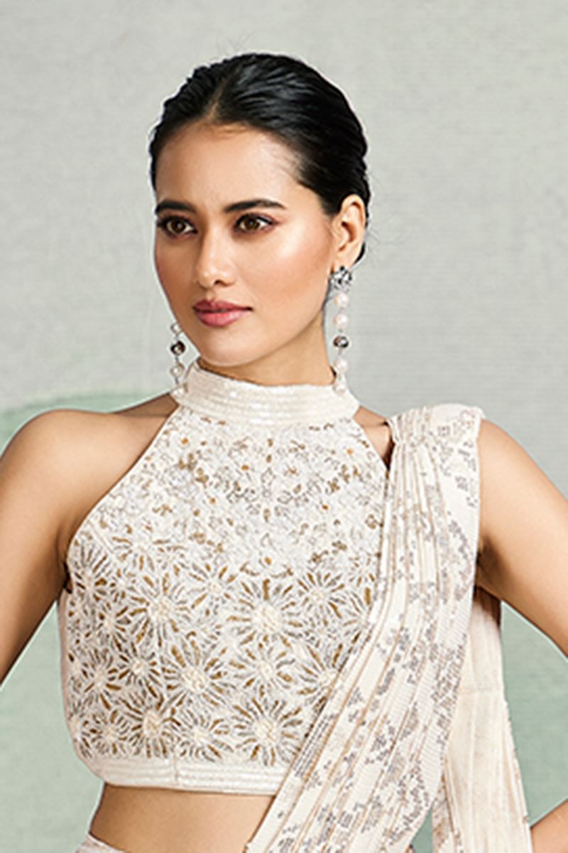 Outstanding Georgette Designer Saree for Party and Reception