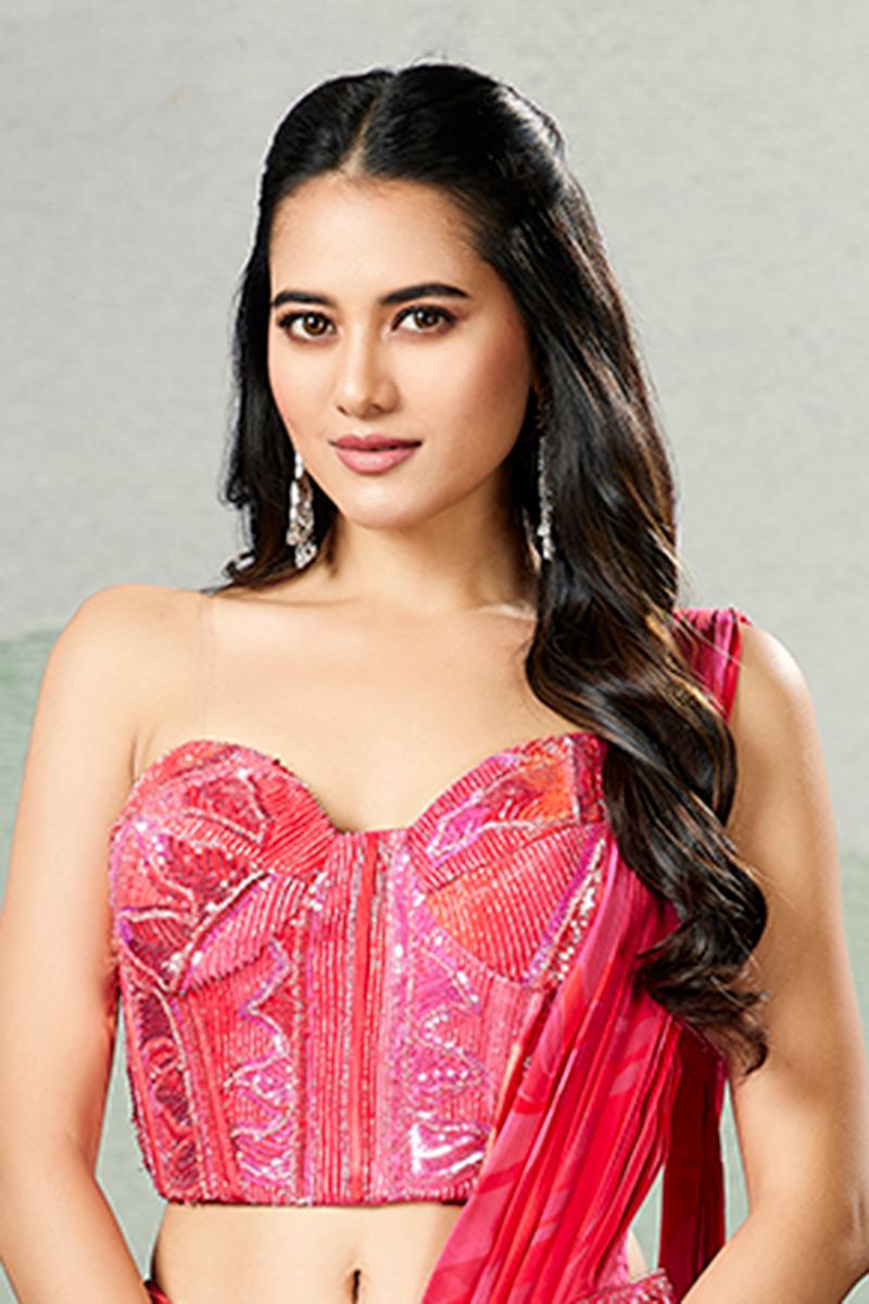 Ethnic Georgette Designer Saree for Party, Sangeet, and Reception