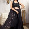 Exuberant Black Designer Palazzo Suit for Party