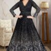 Lovely Black Georgette Designer Anarkali Suit for Party