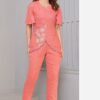 Splendid Coral Designer Co-Ord Set for Party