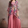 Flamboyant Pink Designer Palazzo Suit for Party