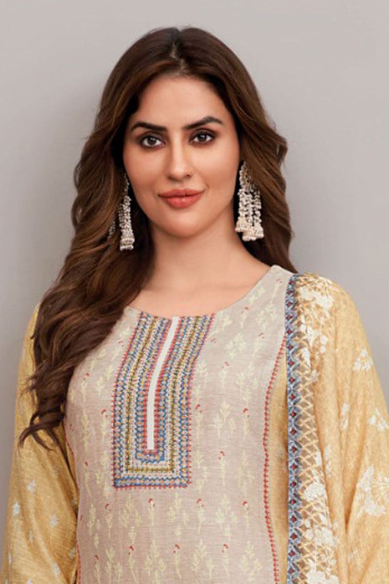 Surreal Peach Designer Straight Cut Suit for Party and Festivals