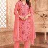 Attractive Pink Designer Straight Cut Suit for Party and Festivals