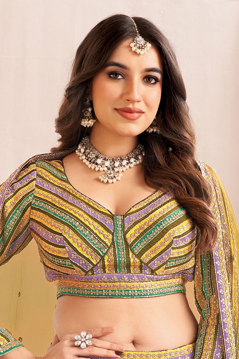 Charming Multi Designer Indo-Western Lehenga Choli for Engagement, Wedding, and Reception